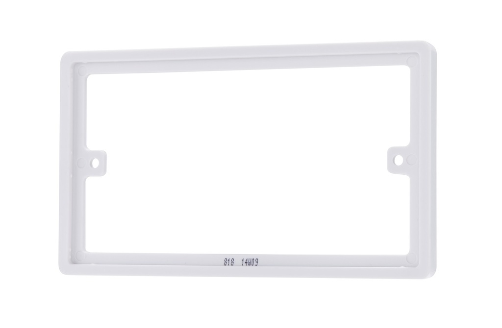 [24BP2XR10] Pattress 2g Spacer 10mm Cur Wh 818-01