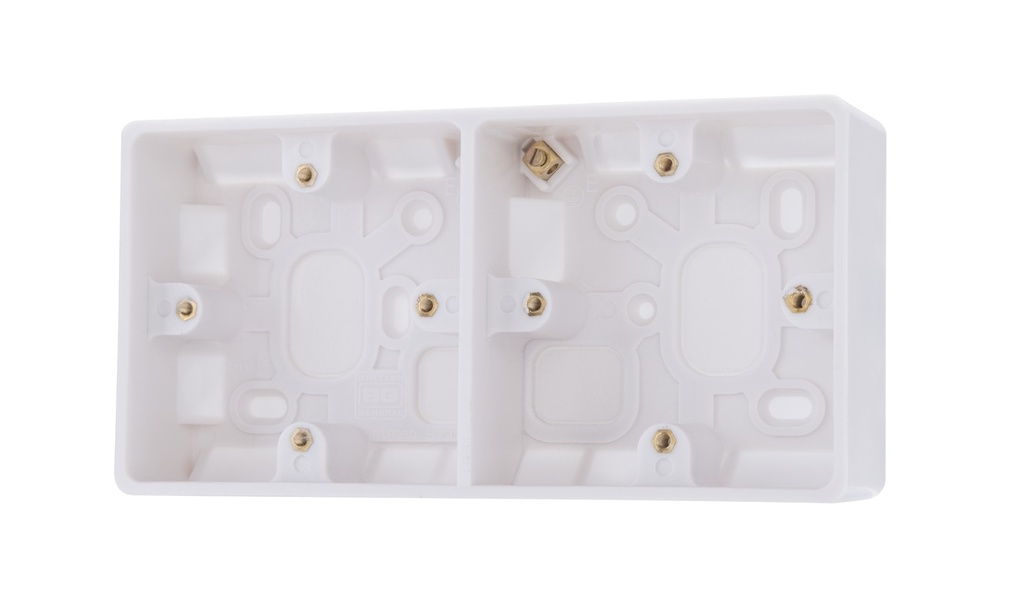 [24BPD37R] Pattress 2g 37mm Dual Curve Wh 896-01