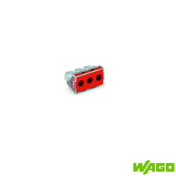 [24JCWP3173] WAGO Push-Wire 3w Red Connector 41a 773-173 2.5-6mm2