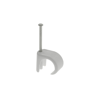 [24KU57] Cable Clip 5-7mm Clear/White 100pc QRC6