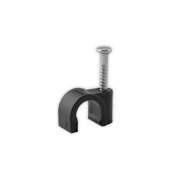 [24KU9B] Cable Clip 9mm Black 100pc