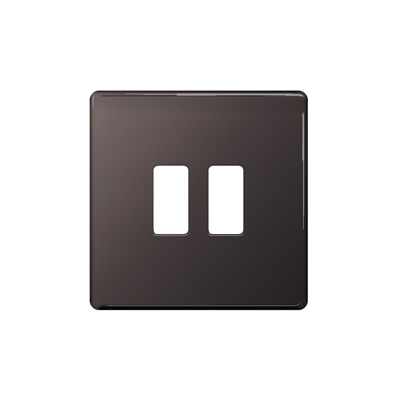 Bg Scr.Less Grid 2g Cover BruNickel RFBN2-01