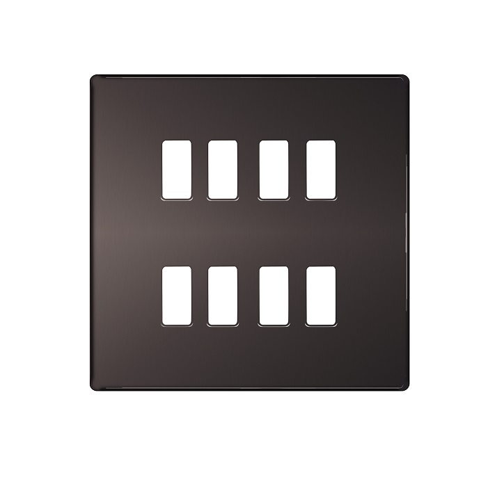 [25BCNi.Gp2x4] Bg Scr.Less Grid Plate 2raw 8g BNickle RFBN8