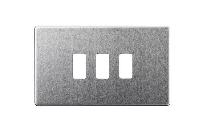 Bg Scr.Less Grid Plate 3g BruSteel RFBS3