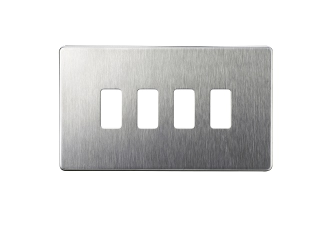 Bg Scr.Less Grid 4g Cover BruSteel RFBS4-01