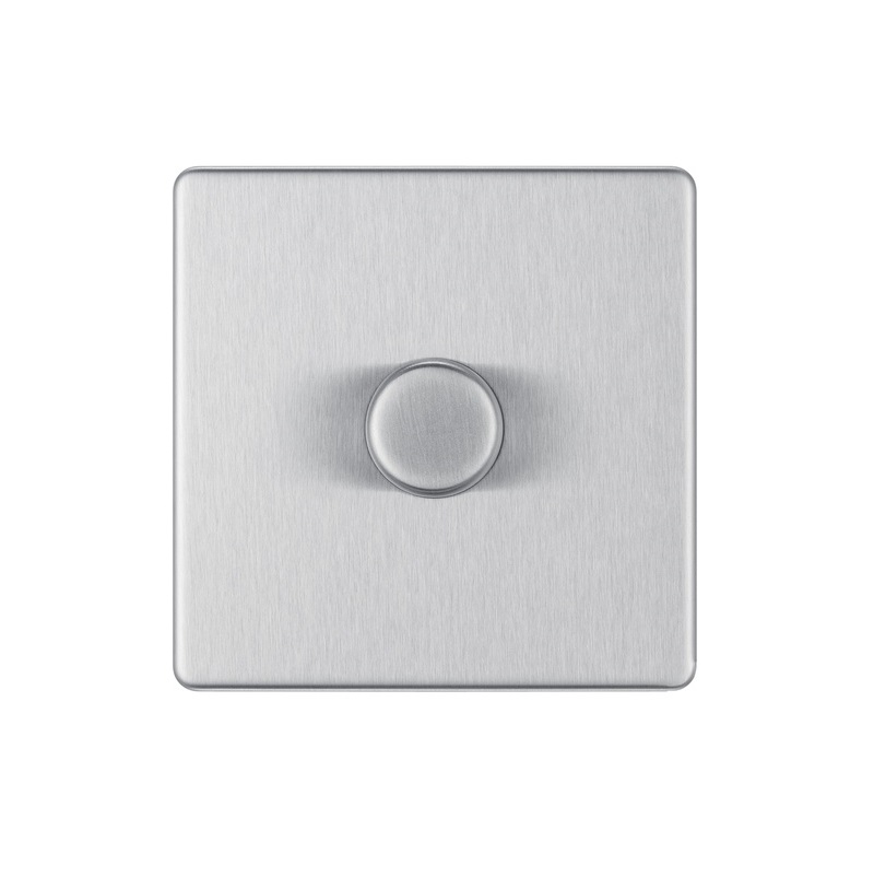 [25BCSc.01] Bg Scr.Less Dimmer 1g LED 50w BruSteel FBS81-01