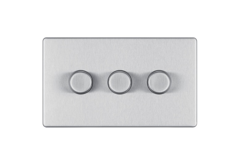 Bg Scr.Less Dimmer 3g LED 50w BruSteel FBS83