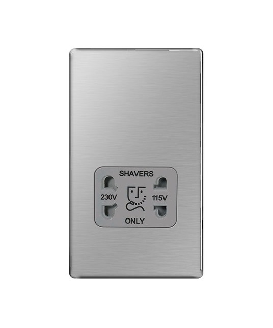 [25BCSc.3SHG] Bg Scr.Less Shaver Skt BruSteel FBS20G-01