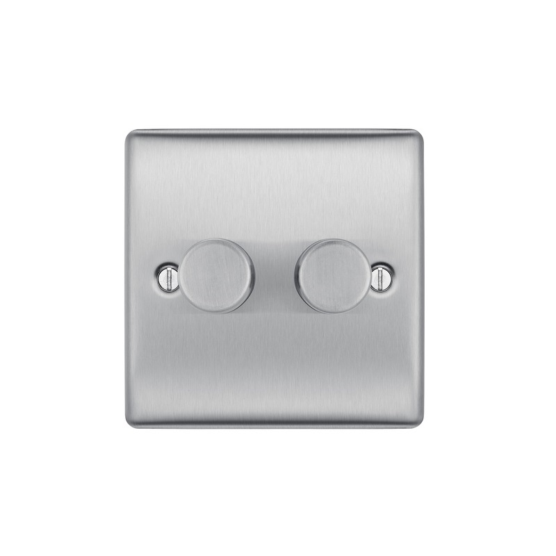 [25BDS.02] Dimmer 2g LED 50w Bg BS Raisd NBS82-01