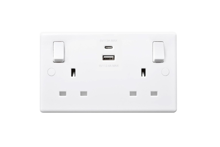 [25A3u45AC] Bg.Curv DoubleSkt U45AC Whi 822UAC45-01