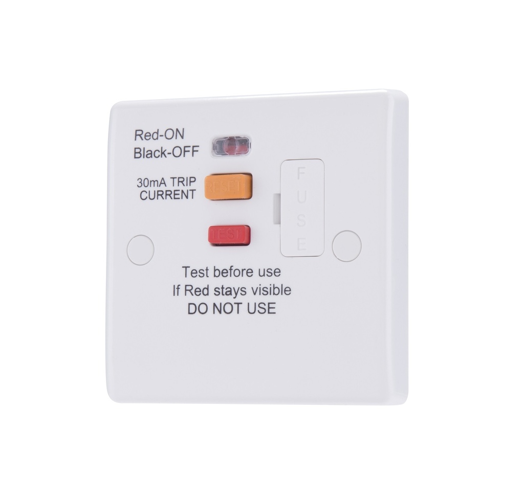 [25A4RRRCD] Bg.Curv Fuse Spur Sw RCD Whi 855ARCD