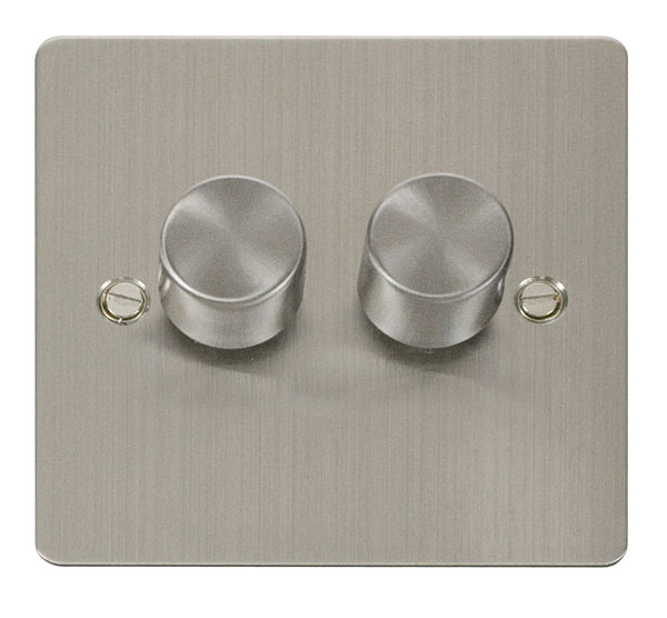 Dimmer 2g Cover Def SS FPSS152