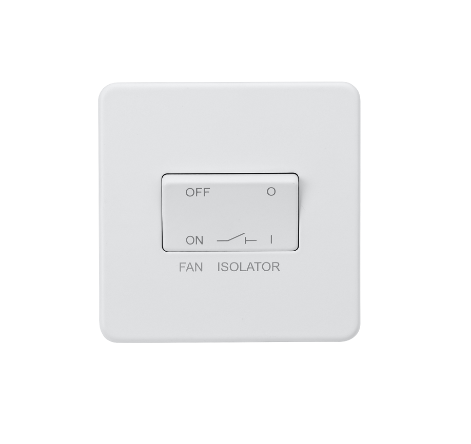 ML ScrLess Whi.Matt Fan Switch SF1100MW