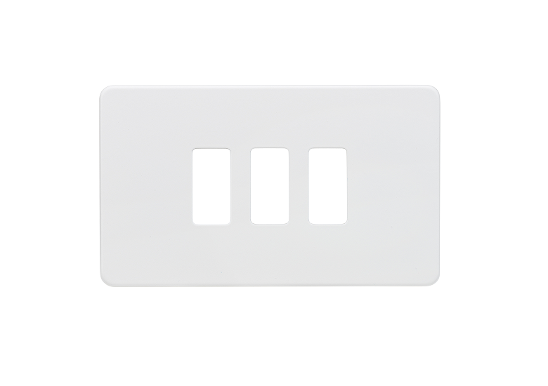 ML ScrLess Whi.Matt FacePlate 1raw 3g GDSF003MW