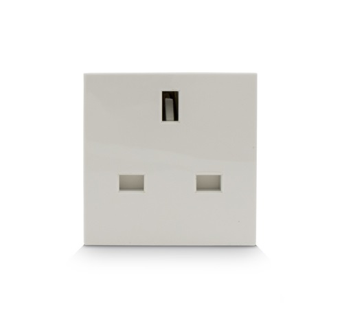 [25MMA.Socket13a] Euro Module Socket 2mod White BG EMUKSW-01