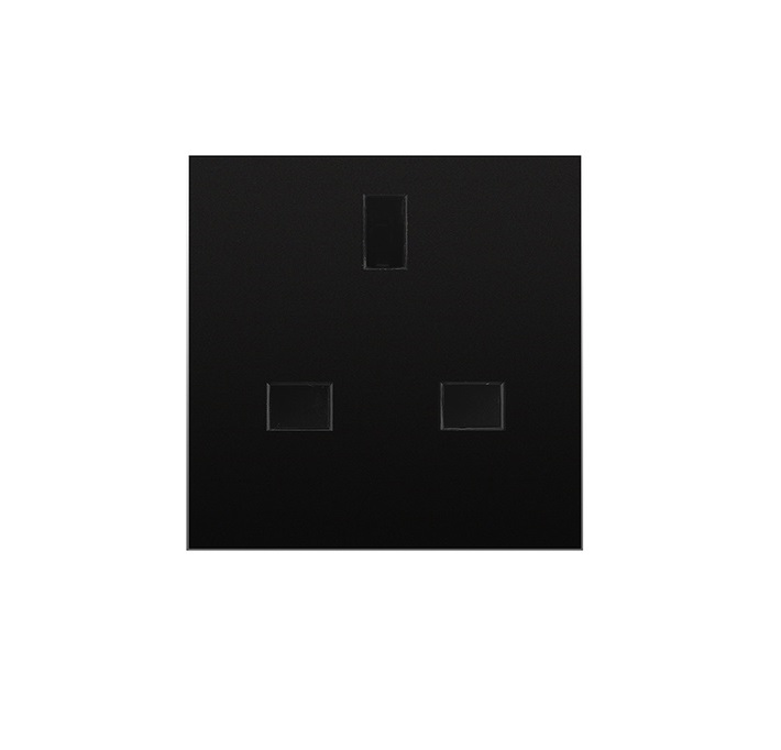 [25MMB KUK] Euro Module Socket 13a UK Black