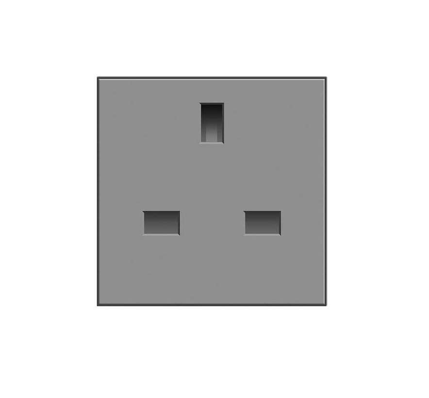 [25MMG.K1] Euro Module Socket 13a Grey EMUKSG-01 (Special)