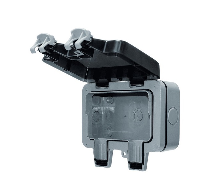[25WP6.M2] Enc IP66 2g Empty IP66 Bg Gy WP2GEC-02 (Special)