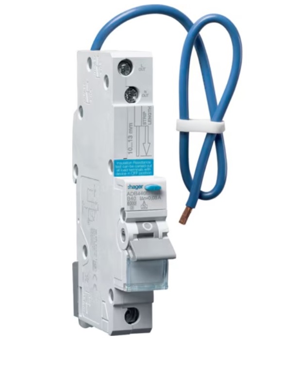 [271EB40ⓗ] Hager RCBO 40a B curve 6ka ADB440G (TALL) (OFFER 080323)
