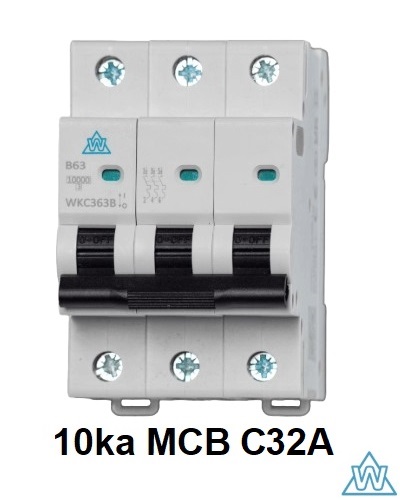 Wced 3Pole MCB 32a C≡Curve 10ka⨈