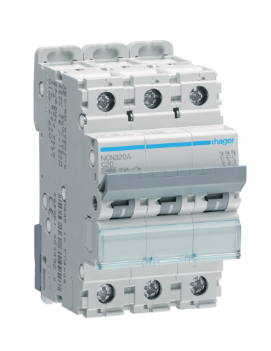 [273HM3C20-10K] MCB 3P 20A C 10KA NCN320A