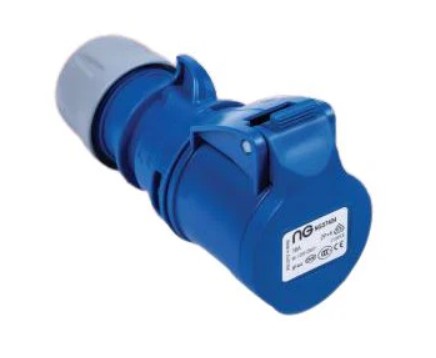 [28PB16N] Ind Blue 16a 230v Female plug ng57404