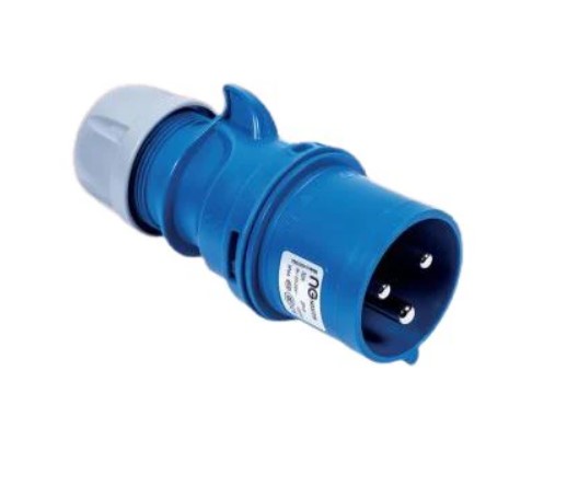 Ind Blue 32a 230v Male plug P32324