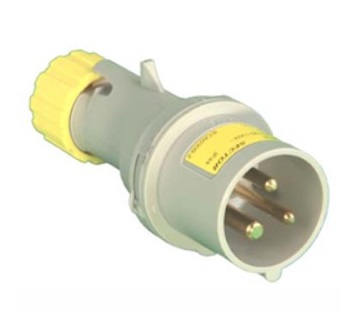 Ind Yell 16a 110v Male plug PM16/1000FPB 