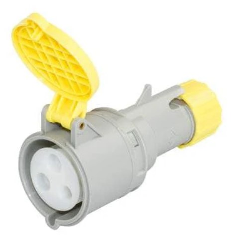 Ind Yell 32a 110v Female plug PM32/2000FPB 