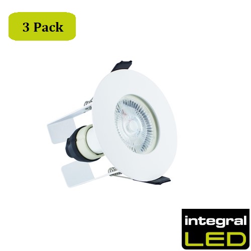 [29DSEVR.WhBRKT.pk3] DL IP65 FireRtd Evo+Brk Whi-Pack3