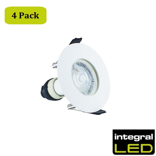 DL IP65 FireRtd Evo Short Whi *Pack4