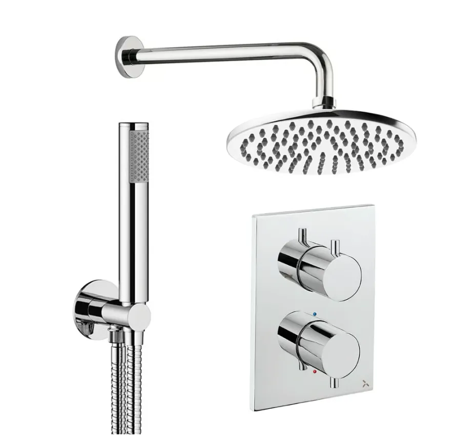 [425Cr.CBSET3C200] Shower Pack Controll,Overhead,Wall Arm&Hand Held Kit ◭Chr