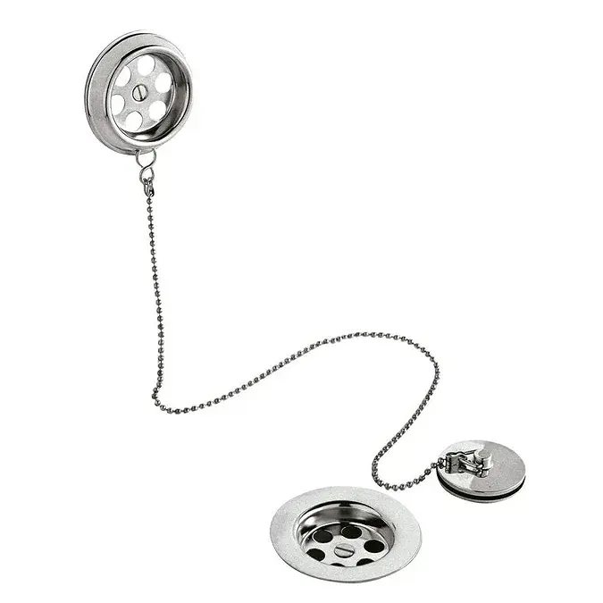 Bath Waste/OVF Chain & Plug Chrome --