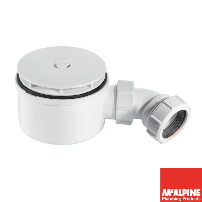 [413TMc.ST90WH10-70] Shower Waste/Trap Large Dome 70h xWhitex🅼ᶜST90WH10-70