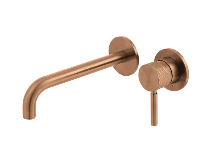 [422Vd.IND-ORI209SA-BRZK] Origins Knurled Wall Basin Mixer 180 ✶BruBronze