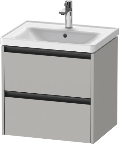 D-Neo.600 Drawer2=Ketho 584 Concrete Grey