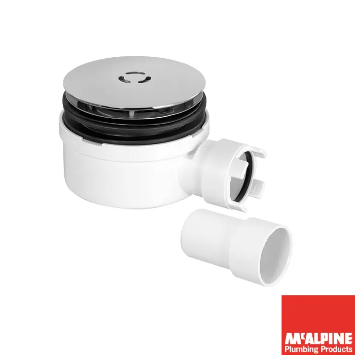 [413TMc.ST90CB10-53] Shower Waste/Trap Large Dome 53mm (Shallow)🅼ᶜST90CB10-53