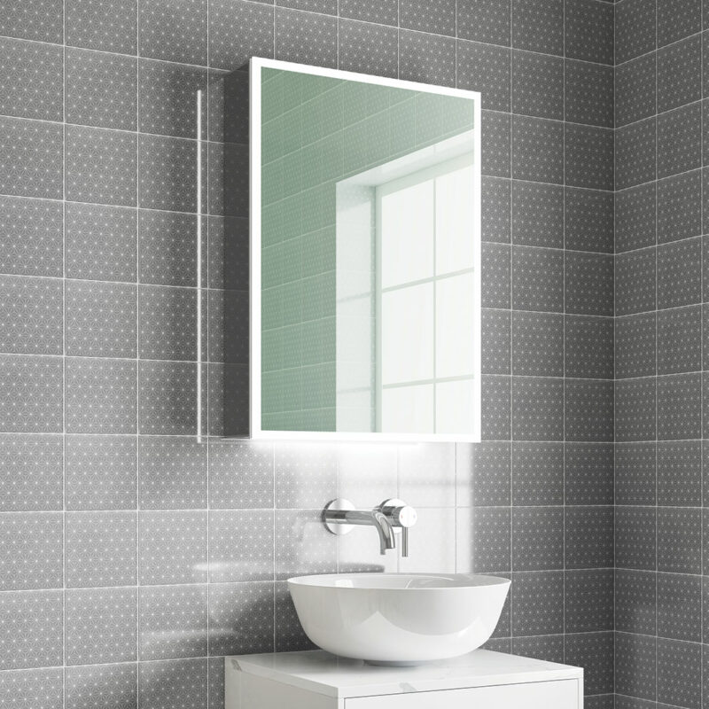 Maya50 500x700 1Dr Mirror Cabinet