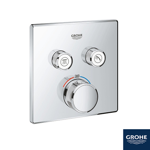 Smart Therm 2Way Sq Trim ◭Chrome