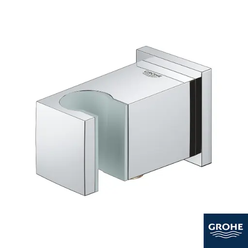 [426LH⦾Gr.26370] Cube Shower Outlet Elbow-Holder◭Chr