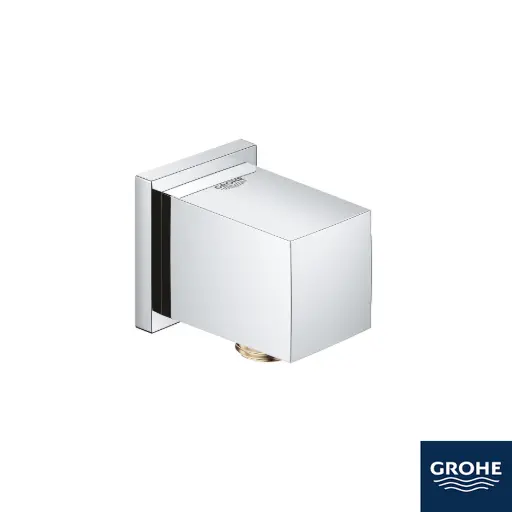 [426L⦾Gr.27704] Gr.Cube Shower Outlet Elbow Sq ◭Chr