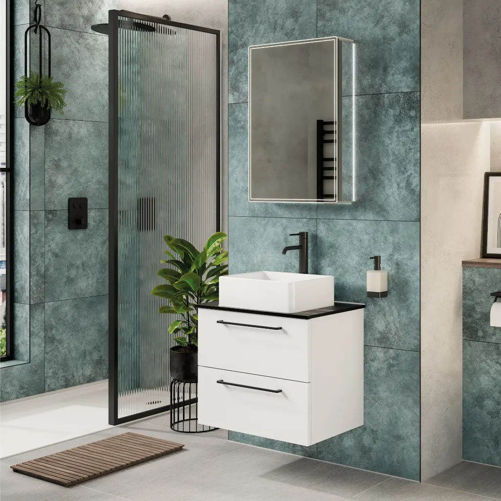 [47Hb.54300] Isoe50 Mirror Cabinet 1Dr