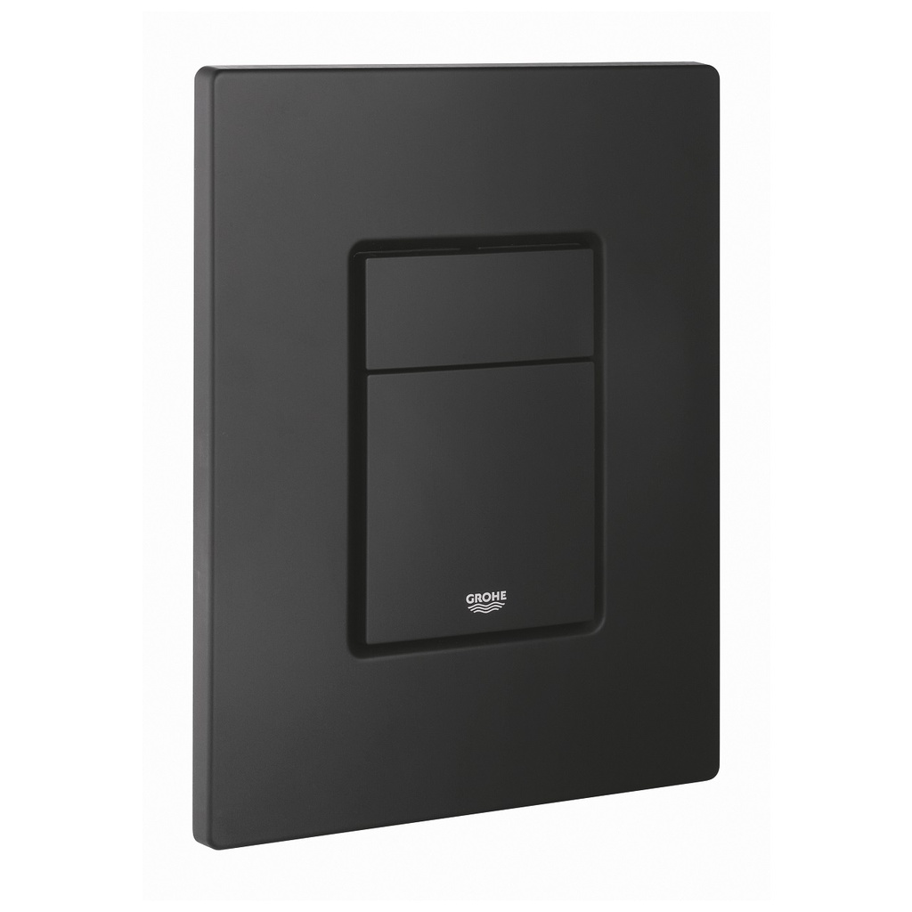Toilet Push Button Flush Plate Matt Black