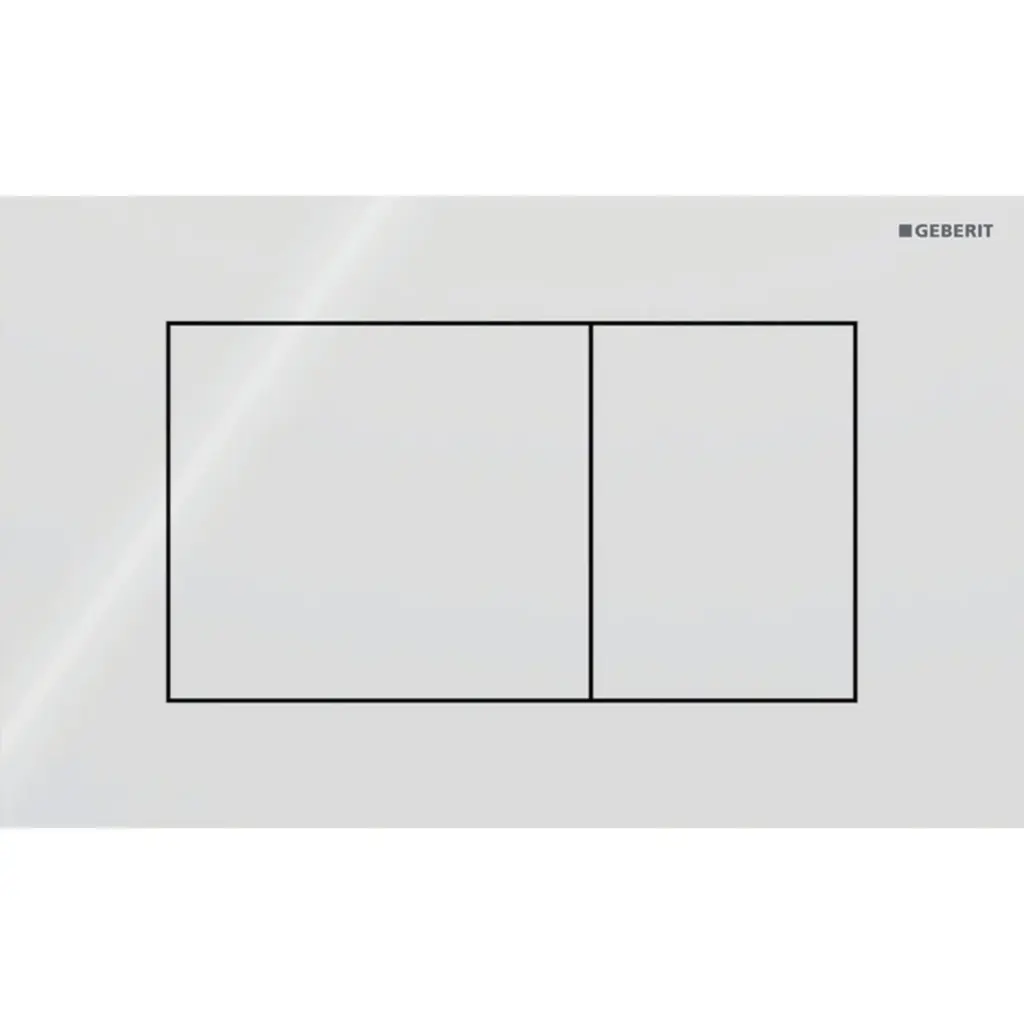 Sigma40 Square glass flush plate white