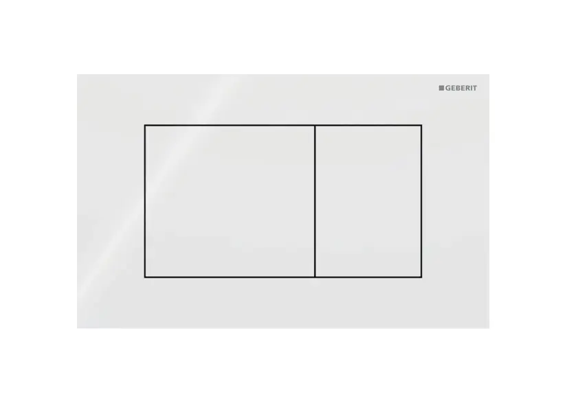 Sigma40 Square glass flush plate white