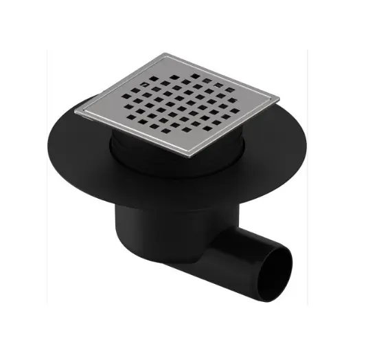 [432WCa.BlkSqSOc] Adorah Wetroom Gully+Grid Sideoutlet 1136449