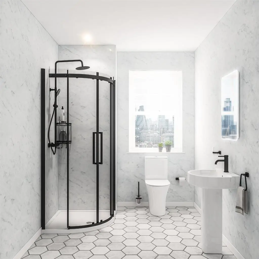 [434Eb.3121] HydroPanel 900x2420 Marble White Gloss