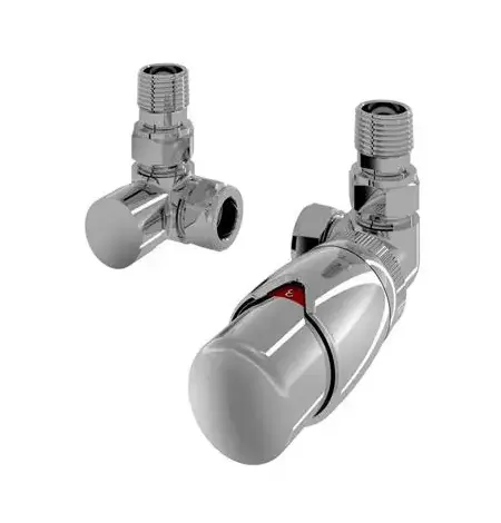 TRV Rad Valve Angle Chrome Bi-Directional