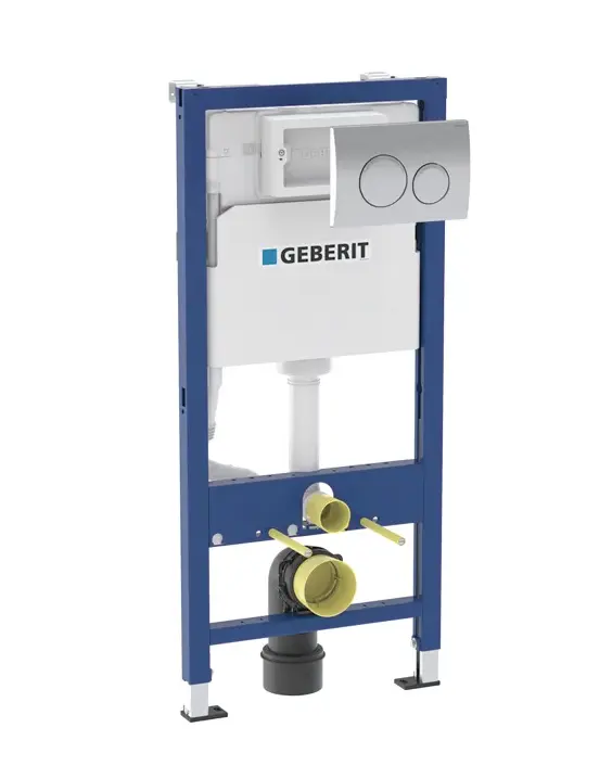 [459Gb.458118212] Delta20 Wc Wall Hung Frame 1.12 Round Flush Plate