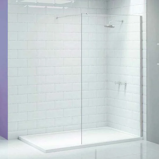 Merlyn Wetroom Panel 8mm 1200mm ◭Chrome